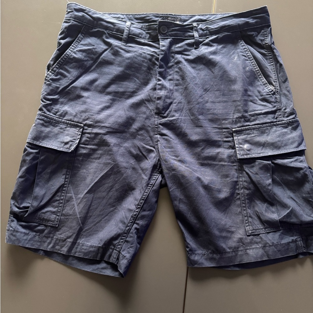 Levi's Navy Blue Cargo Shorts for Men